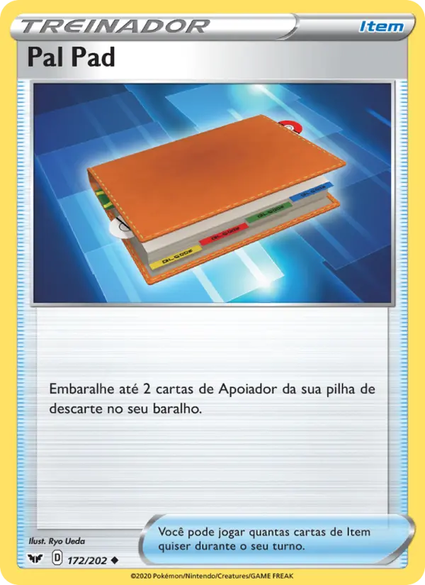 Carta Pal Pad, número 172/202 da coleção Espada e Escudo