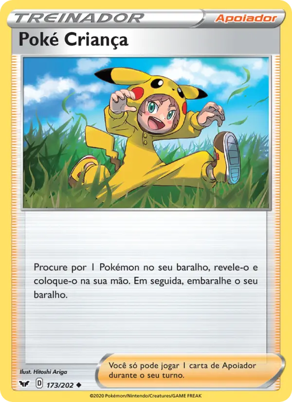 Carta Poké Criança, número 173/202 da coleção Espada e Escudo
