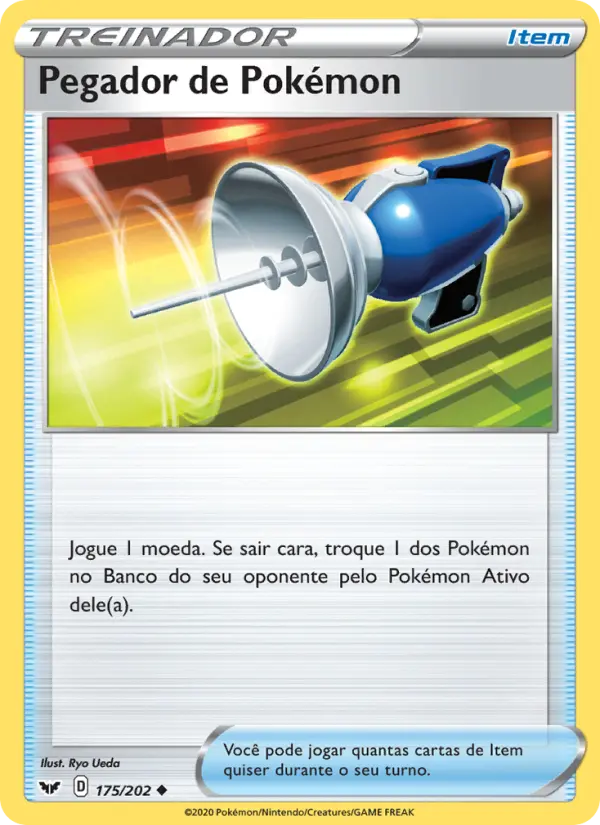 Carta Pegador de Pokémon, número 175/202 da coleção Espada e Escudo