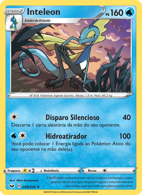 Carta Inteleon, número 59/202 da coleção Espada e Escudo
