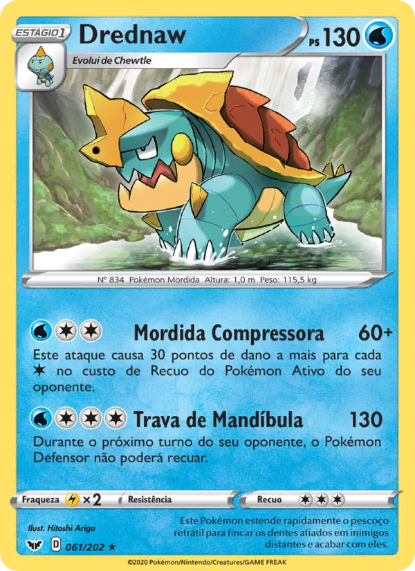 Carta Drednaw, número 61/202 da coleção Espada e Escudo