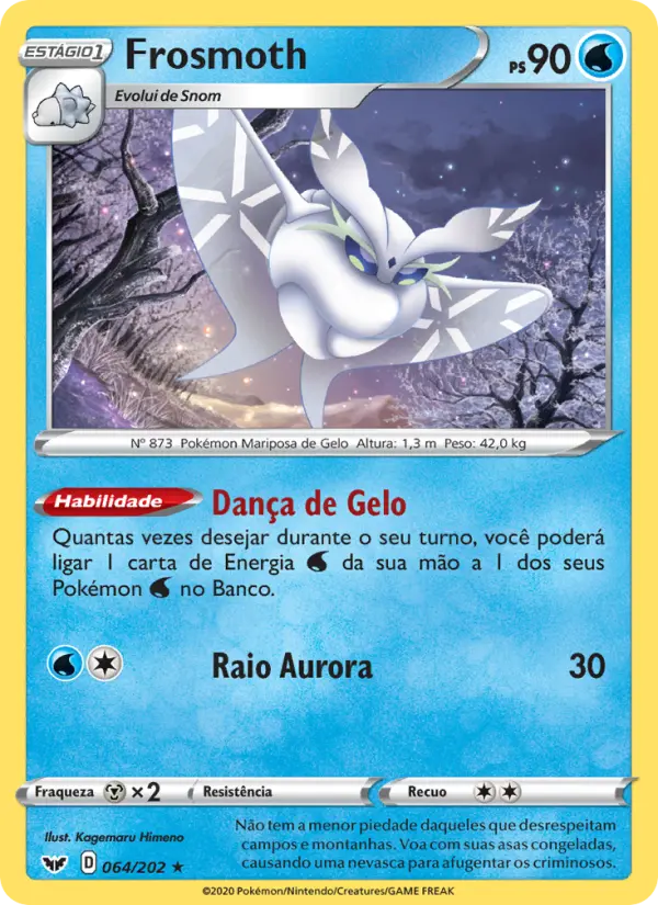 Carta Frosmoth, número 64/202 da coleção Espada e Escudo