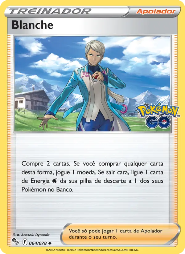 Carta Blanche, número 064/78 da coleção Pokémon GO