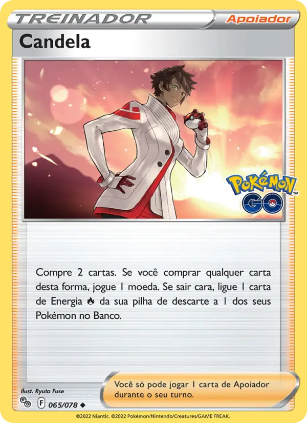 Carta Candela, número 065/78 da coleção Pokémon GO
