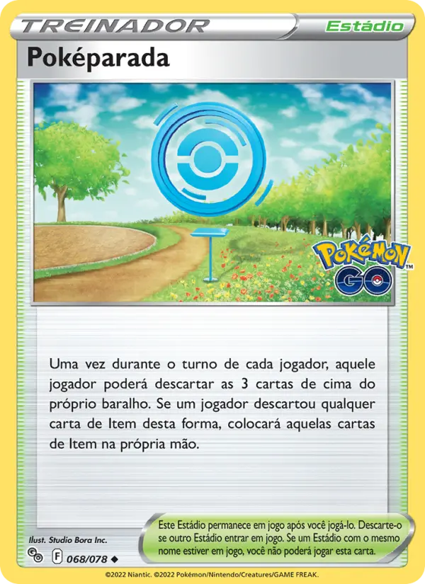 Carta Poképarada, número 068/78 da coleção Pokémon GO