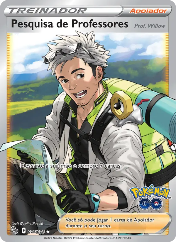 Carta Pesquisa de Professores, número 078/78 da coleção Pokémon GO