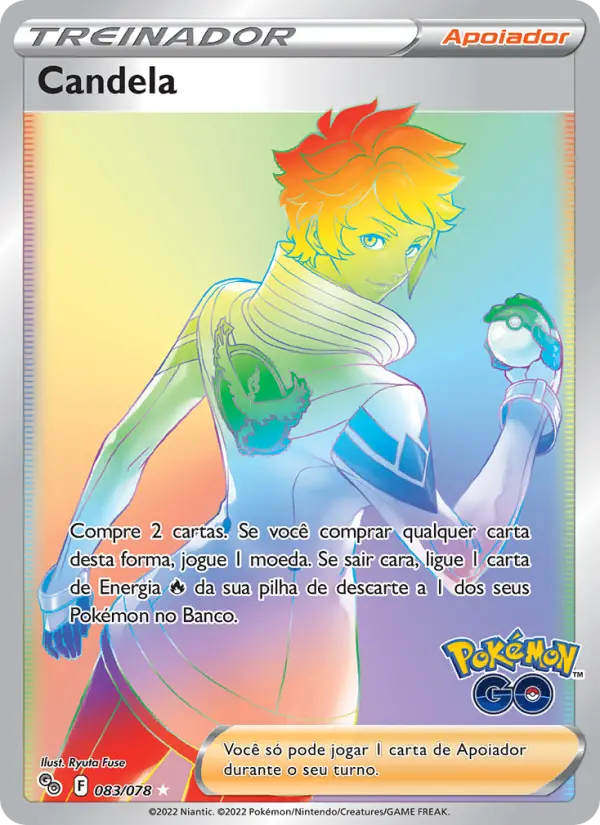 Carta Candela, número 083/78 da coleção Pokémon GO