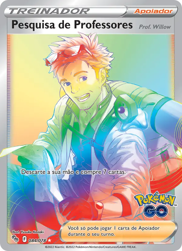 Carta Pesquisa de Professores, número 084/78 da coleção Pokémon GO