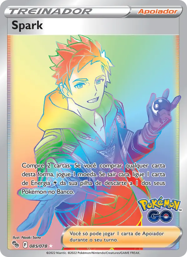 Carta Spark, número 085/78 da coleção Pokémon GO