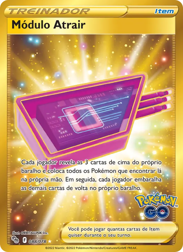 Carta Módulo Atrair, número 088/78 da coleção Pokémon GO