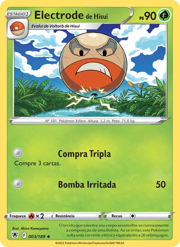 Carta Electrode de Hisui, número 003/189 da coleção Estrelas Radiantes