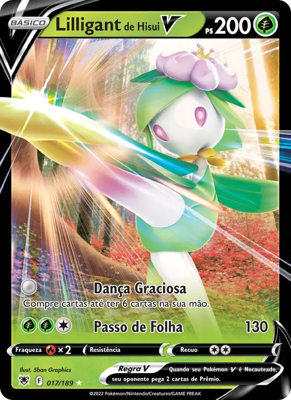 Carta Lilligant de Hisui V, número 017/189 da coleção Estrelas Radiantes