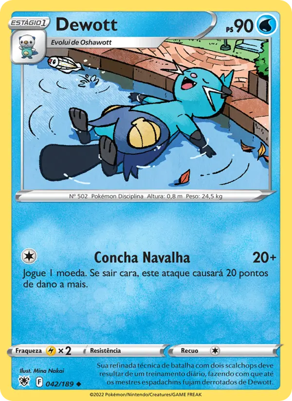Carta Dewott, número 042/189 da coleção Estrelas Radiantes
