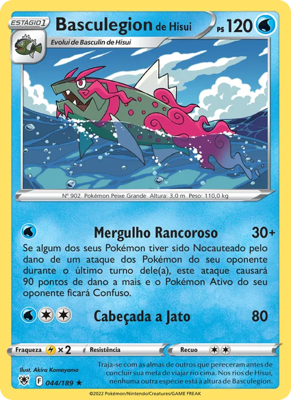 Carta Basculegion de Hisui, número 044/189 da coleção Estrelas Radiantes