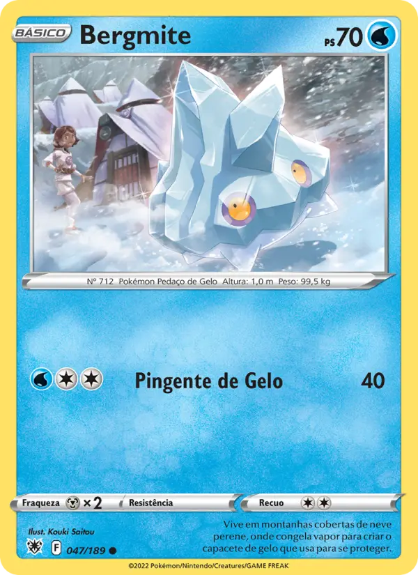Carta Bergmite, número 047/189 da coleção Estrelas Radiantes