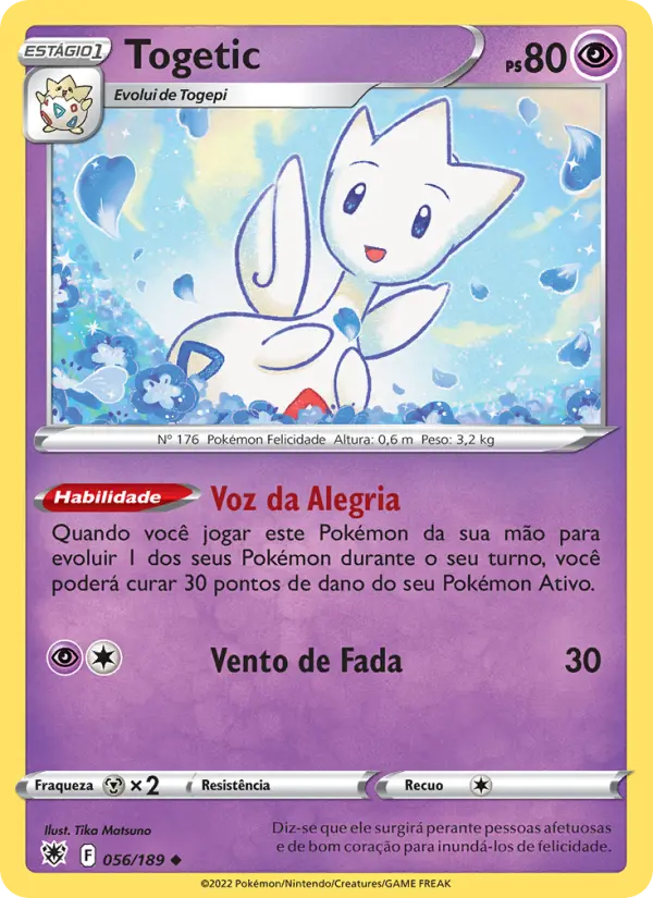 Carta Togetic, número 056/189 da coleção Estrelas Radiantes
