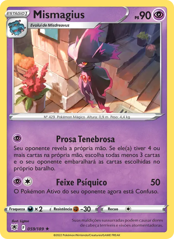 Carta Mismagius, número 059/189 da coleção Estrelas Radiantes