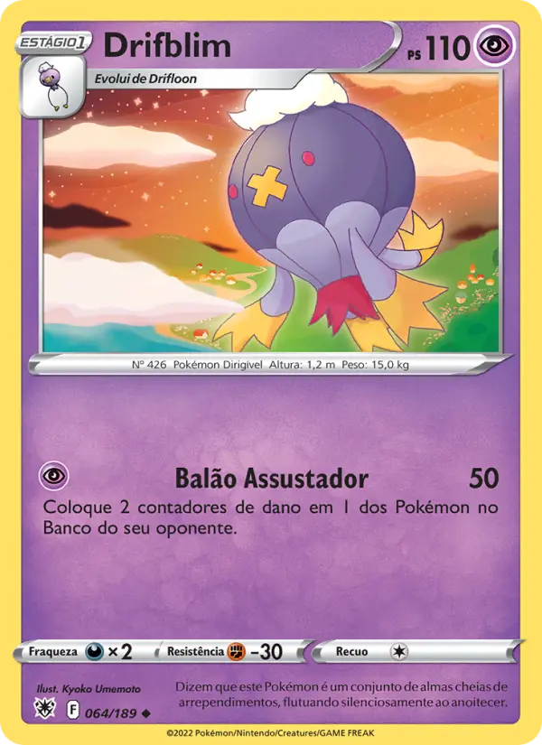 Carta Drifblim, número 064/189 da coleção Estrelas Radiantes