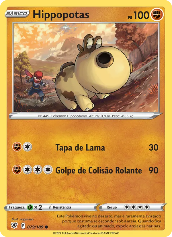 Carta Hippopotas, número 079/189 da coleção Estrelas Radiantes