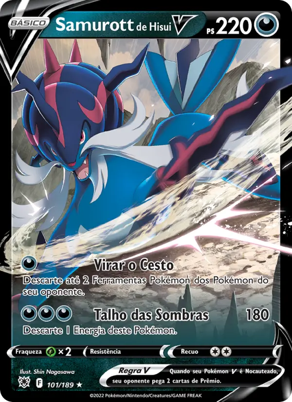 Carta Samurott de Hisui V, número 101/189 da coleção Estrelas Radiantes