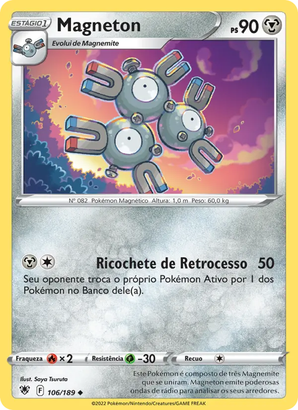 Carta Magneton, número 106/189 da coleção Estrelas Radiantes