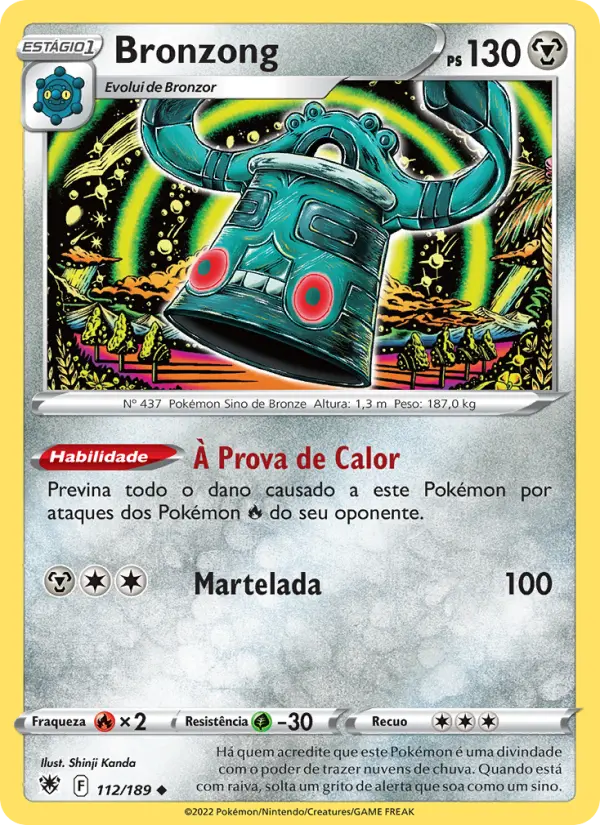 Carta Bronzong, número 112/189 da coleção Estrelas Radiantes