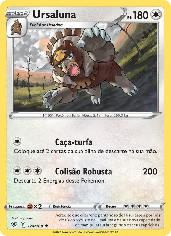 Carta Ursaluna, número 124/189 da coleção Estrelas Radiantes