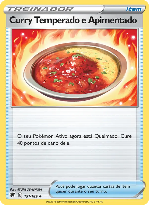 Carta Curry Temperado e Apimentado, número 151/189 da coleção Estrelas Radiantes
