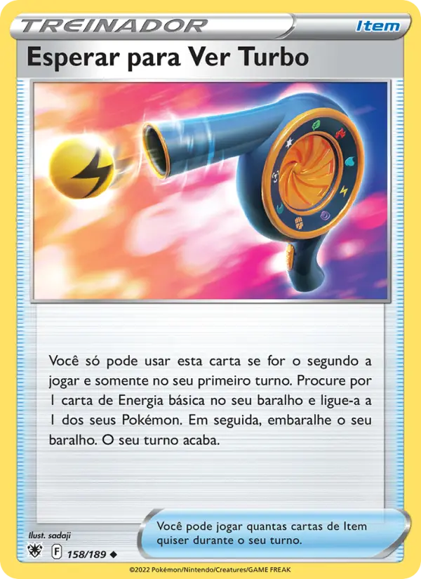 Carta Esperar para Ver Turbo, número 158/189 da coleção Estrelas Radiantes