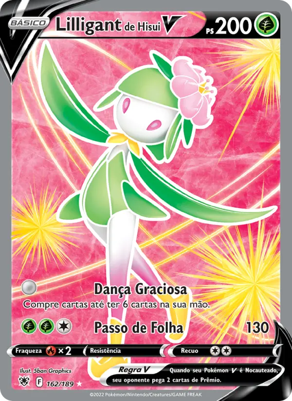 Carta Lilligant de Hisui V, número 162/189 da coleção Estrelas Radiantes