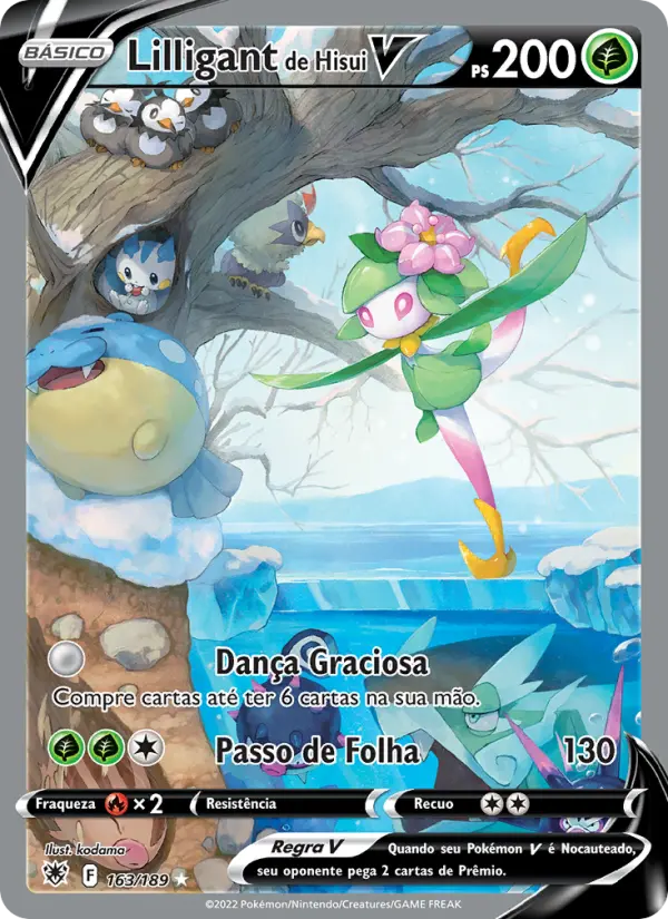 Carta Lilligant de Hisui V, número 163/189 da coleção Estrelas Radiantes