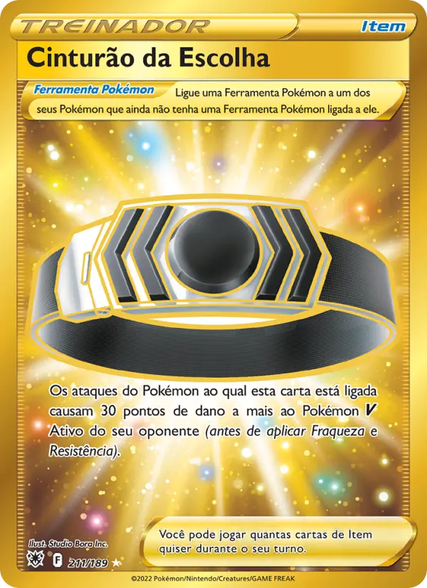 Carta Cinturão da Escolha, número 211/189 da coleção Estrelas Radiantes