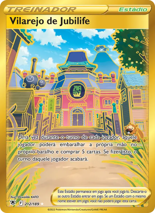 Carta Vilarejo de Jubilife, número 212/189 da coleção Estrelas Radiantes