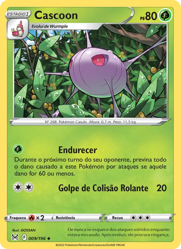 Carta Cascoon, número 009/196 da coleção Origem Perdida