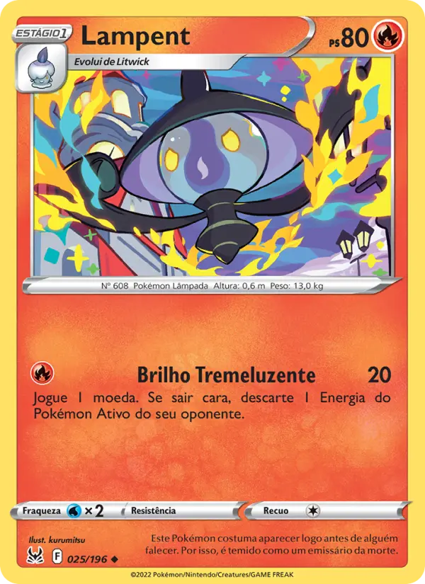 Carta Lampent, número 025/196 da coleção Origem Perdida