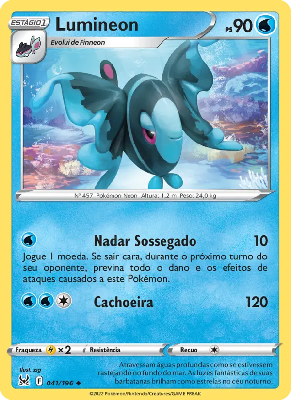 Carta Lumineon, número 041/196 da coleção Origem Perdida