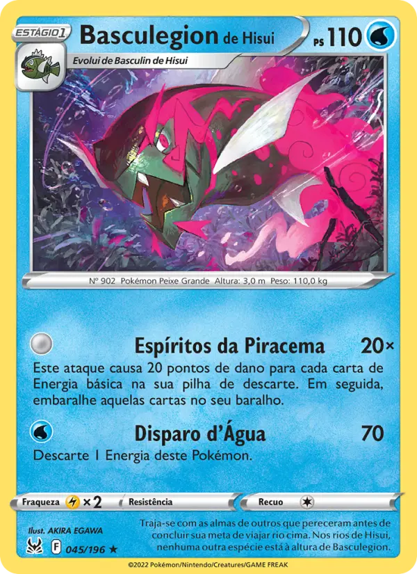 Carta Basculegion de Hisui, número 045/196 da coleção Origem Perdida