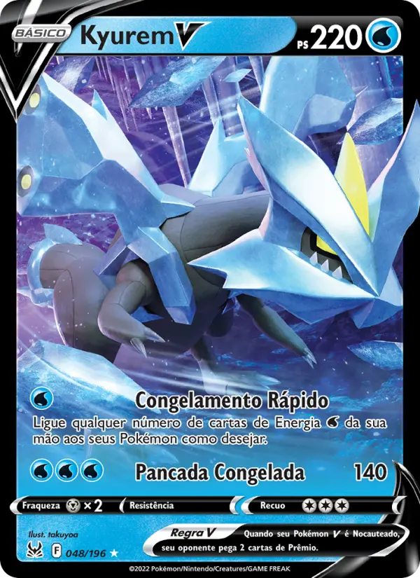 Carta Kyurem V, número 048/196 da coleção Origem Perdida