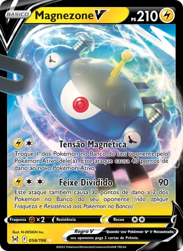 Carta Magnezone V, número 056/196 da coleção Origem Perdida