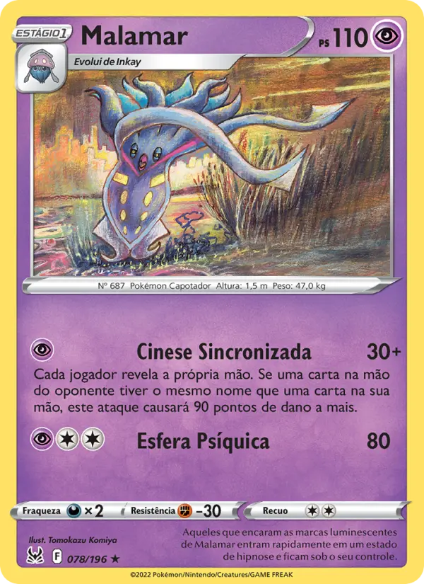Carta Malamar, número 078/196 da coleção Origem Perdida