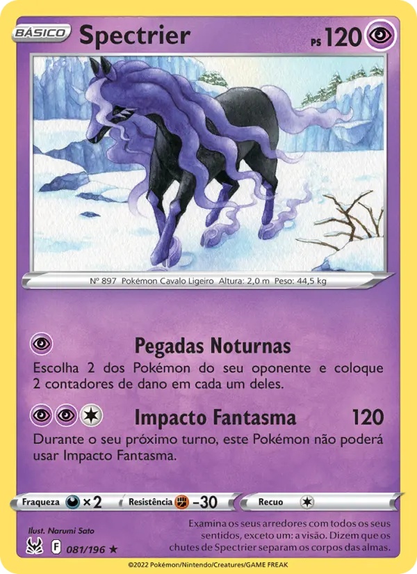 Carta Spectrier, número 081/196 da coleção Origem Perdida