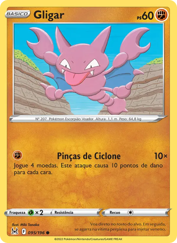 Carta Gligar, número 095/196 da coleção Origem Perdida
