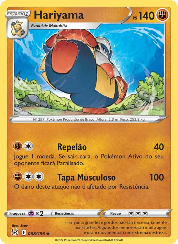 Carta Hariyama, número 098/196 da coleção Origem Perdida