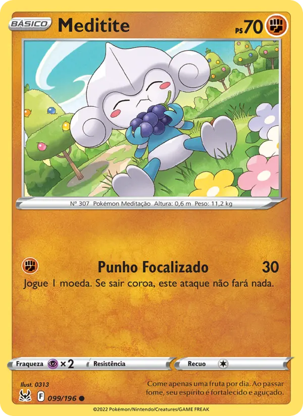 Carta Meditite, número 099/196 da coleção Origem Perdida