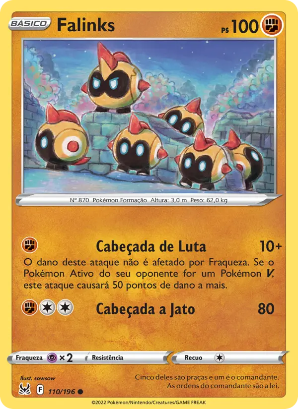 Carta Falinks, número 110/196 da coleção Origem Perdida