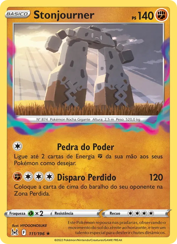 Carta Stonjourner, número 111/196 da coleção Origem Perdida