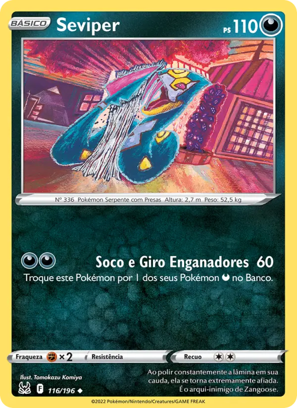 Carta Seviper, número 116/196 da coleção Origem Perdida