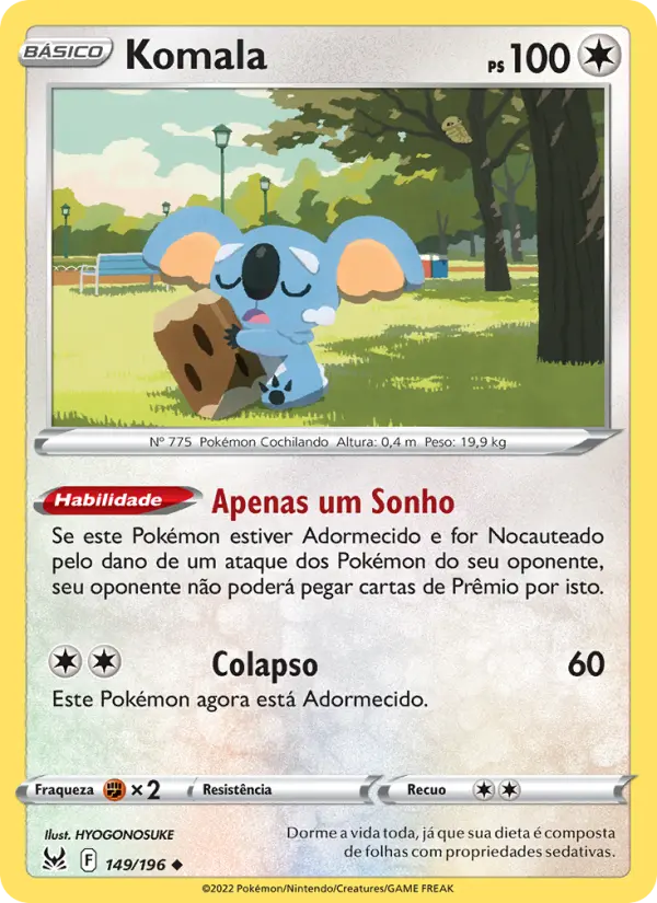 Carta Komala, número 149/196 da coleção Origem Perdida