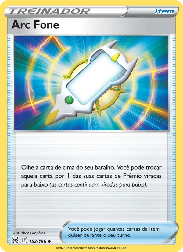 Carta Arc Fone, número 152/196 da coleção Origem Perdida