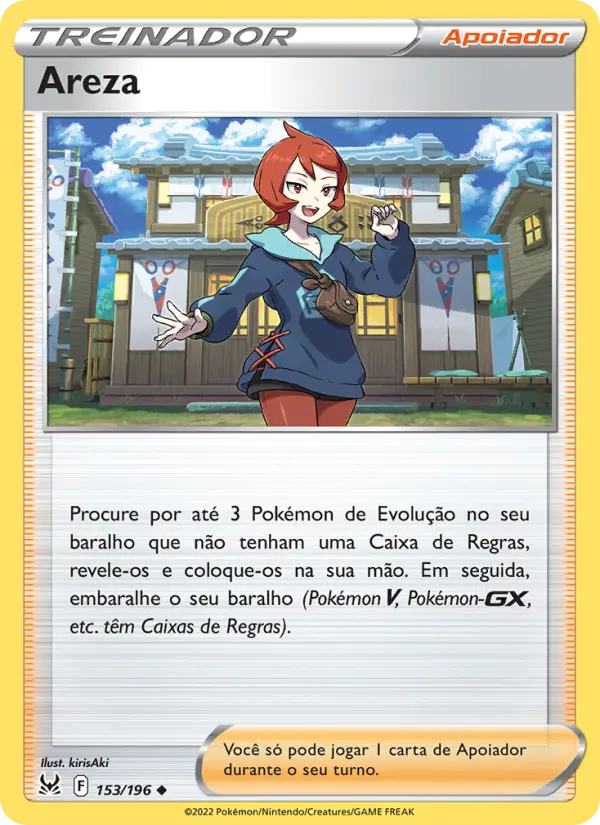 Carta Areza, número 153/196 da coleção Origem Perdida